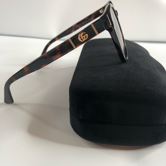 Gucci Authentic Women's Cat-Eye Sunglasses in Tortoise & Havana/Brown ~ BNIB! - Picture 3 of 7